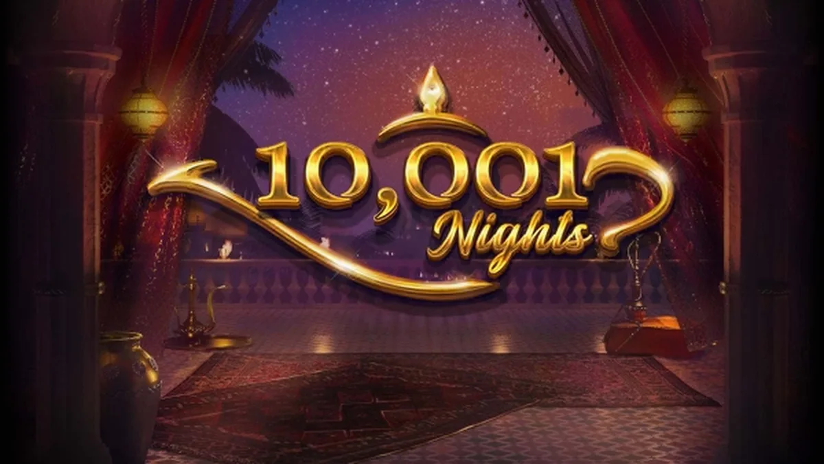Tampilan visual slot 10,001 Nights dengan tema Timur Tengah
